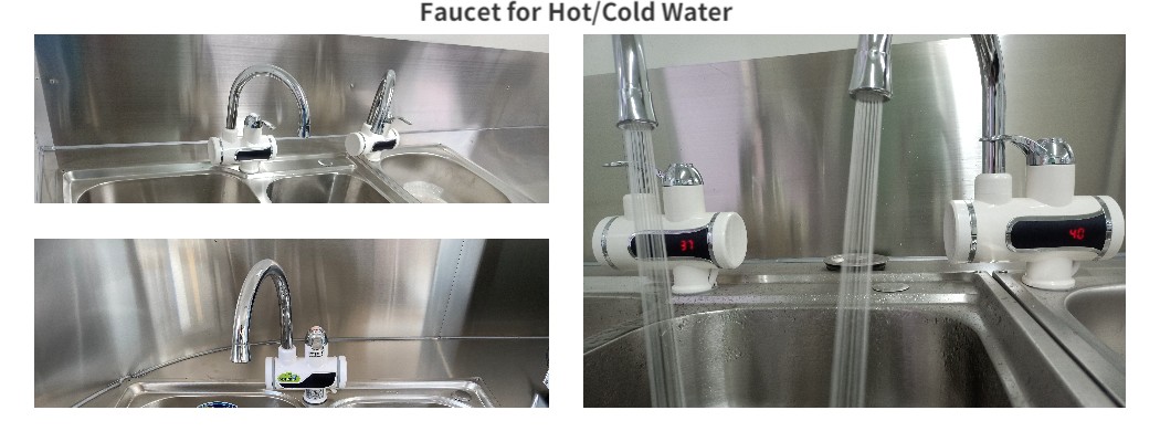 Faucet for hot/cold water